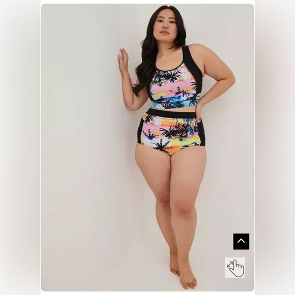 Torrid Active Palms Swim Set - Picture 1 of 11